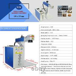 30W Raycus Fiber Laser Marking Machine Engraving Steel engraver 110V EzCad2 US