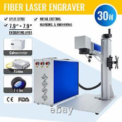 30W Raycus Fiber Laser Marking Metal Steel Marker Engraver Machine 7.9× 7.9