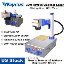 30W Raycus QS Fiber Laser Marking Engraver Machine 175175mm For Metal Rotation