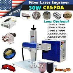 30W Split Fiber Laser Marking Engraver Engraving Equipment Rotary Axis Include