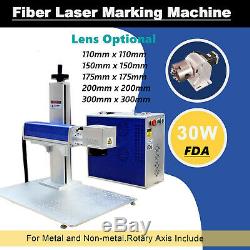 30W Split Fiber Laser Marking Engraving Engraver Machine Raycus Laser Rotary