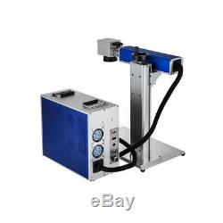 30W Split Fiber Laser Marking Engraving Engraver Machine Raycus Laser Rotary