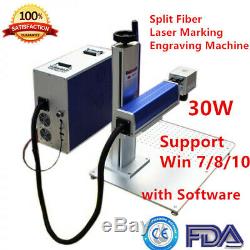30W Split Fiber Laser Marking Engraving Machine Engraver Metal &Non-metal CE FDA