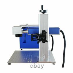 30W Split Fiber Laser Marking Engraving Machine with Rotation Axis &Raycus Laser