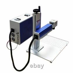 30W Split Fiber Laser Marking Machine, Raycus Laser with 2mm-80mm Rotation Axis