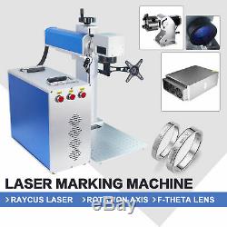 30W Split Fiber Laser Marking Machine With Rotary Axis 200x200mm Metal Engraver