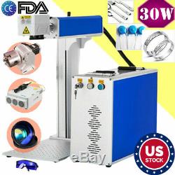 30W Split Fiber Raycus Laser Marking Engraving Engraver Rotary Axis Include FDA