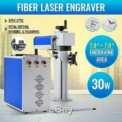 30 Watt Split Fiber Laser Marking Machine 7.9x7.9 Metal Marker Cutter Engraver