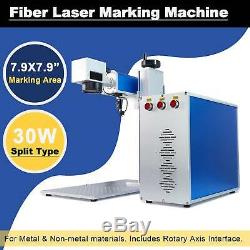 30 Watt Split Fiber Laser Marking Machine 7.9x7.9 Metal Marker Cutter Engraver