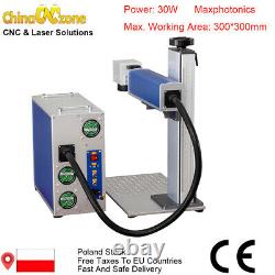 30 watt fiber laser marking machine 300mm300mm metal jewelry engraving machine