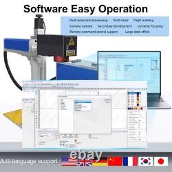 3D 200W JPT MOPA Fiber Laser Marking Machine Curved Relief Deep Engraving EZCAD3