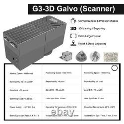 3D 300W JPT MOPA Fiber Laser Marking Machine EZCAD3 Curved Relief Deep Engraver