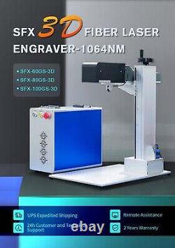 3D JPT MOPA 60W Fiber Laser Marking Machine 200mm200mm Lens Engraving Machine