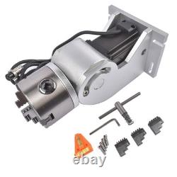 3Jaws Diameter 80mm Lathe Rotary Chuck For Fiber Laser Engraving Marking Machine