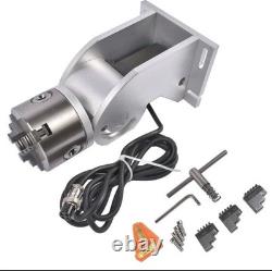 3Jaws Diameter 80mm Lathe Rotary Chuck For Fiber Laser Engraving Marking Machine