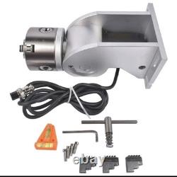 3Jaws Diameter 80mm Lathe Rotary Chuck For Fiber Laser Engraving Marking Machine