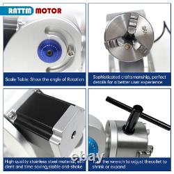 3 Jaw 80mm D80/Ring/Round Wheel Rotary Axis for Fiber Laser Marking Machine/Pen