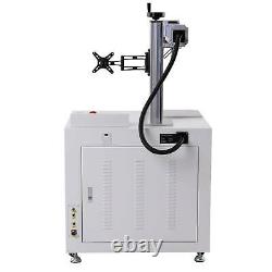 50W 11.8x11.8in Raycus Fiber Laser Marking Metal Laser Engraver with Rotary Axis