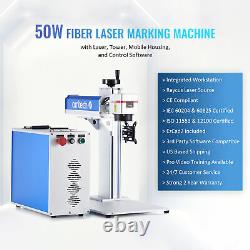 50W 7.9x7.9 Fiber Laser Marking Metal Engraver Marker with Extreme Accessories