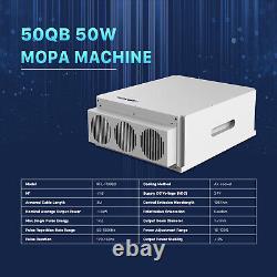 50W 7.9x7.9 Fiber Laser Marking Metal Marker Engraver with D80 Rotary Axis