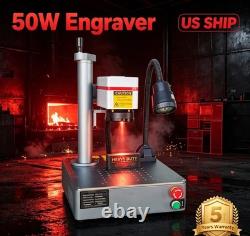50W Fiber Laser Engraving Desktop Unit Photo Marking Metal Jewelry Cutting Tool