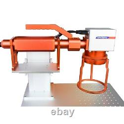 50W Fiber Laser Engraving Machine With 80mm rotary Handheld Design Ship From USA
