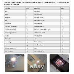 50W Fiber Laser Engraving Machine with Rotary Device for Metal Deep Marking