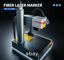 50W Fiber Laser Marking Cutting Machine Metal Jewelry Custom Photo Logo Engraver