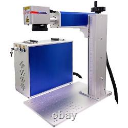 50W Fiber Laser Marking Engraver Engraving Machine Rotary Axis with JPT Laser
