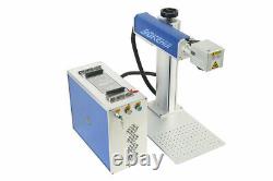 50W Fiber Laser Marking Engraver Machine Metal 7.9''x7.9'' EzCad2 With Rotary Axis