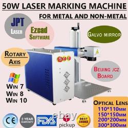 50W Fiber Laser Marking Engraving Machine Laser JPT Laser with Rotary
