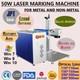 50w Fiber Laser Marking Engraving Machine Laser Jpt Laser With Rotary