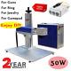 50w Fiber Laser Marking Engraving Machine With Rotary For Guns/jewellery/pet Tag