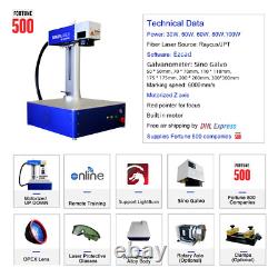 50W Fiber Laser Marking Machine Laser Engraver for Metal, Silver, Stainless