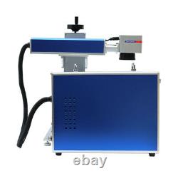 50W Fiber Optic Laser Marking Machine Laser Engraver with Rotary Axis 110V