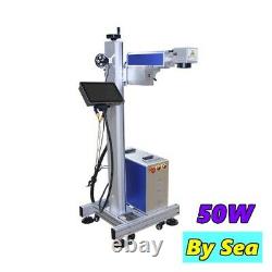 50W Flying RAYCUS Fiber Laser Marking Machine Licensed EZCAD with Rotary Axis