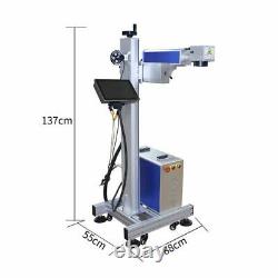 50W Flying RAYCUS Fiber Laser Marking Machine Licensed EZCAD with Rotary Axis