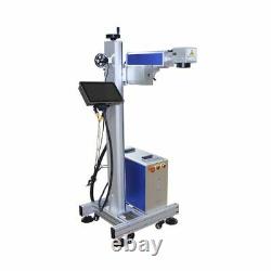 50W Flying RAYCUS Fiber Laser Marking Machine Licensed EZCAD with Rotary Axis