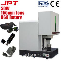 50W JPT Enclosed Fiber Laser Engraver Laser Marker Marking Machine Engraving