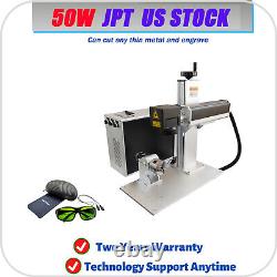50W JPT Fiber Laser Engraver Marking Machine 5.9x5.9 with Rotary Axis