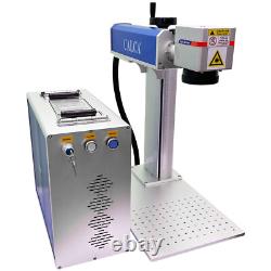 50W JPT Fiber Laser Marking Engraving Engraver Machine with Rotary CA Pickup
