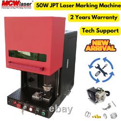 50W JPT Fiber Laser Marking Engraving Machine Enclosed Fiber Machine 110x110mm