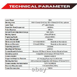 50W JPT Fiber Laser Marking Engraving Machine Enclosed Fiber Machine 110x110mm