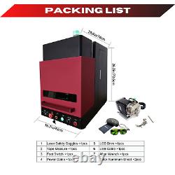 50W JPT Fiber Laser Marking Engraving Machine Enclosed Fiber Machine 110x110mm