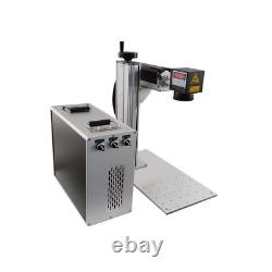 50W JPT Fiber Laser Marking Machine Engraver 220x220mm D80 Rotary Chuck EZCAD