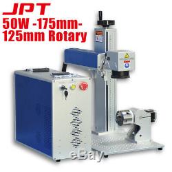 50W JPT Fiber Laser Marking Machine Laser Marker 175175mm with 125mm RotaryAxis