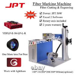 50W JPT LP 200200mm Fiber Laser Marking/Cutting Machine JCZ Board Rotary Axis