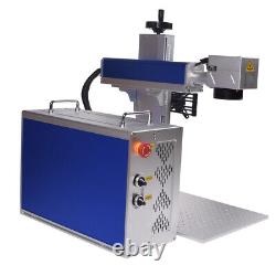 50W JPT LP 200200mm Fiber Laser Marking Engraving D80 Rotary Machine BJJCZ US