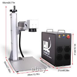 50W JPT LP Fiber Laser Marking Machine with D80 Rotary 175x175mm Lens US Stock