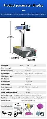 50W MAX Metal Marker Fiber Laser Engraver Marking Machine with D69 Rotary Device